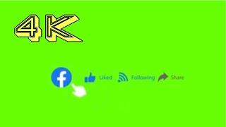 Animated Facebook Page Green Screen Effect 4K | green screen videos