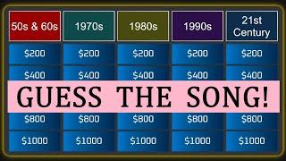 Guess the Song Jeopardy Style | Quiz #30