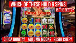 WE PLAYED 3 POPULAR HOLD & SPIN SLOTS TO FIND THE BEST! LIGHTNING DOLLAR CASH SLOT ! CHICA BONITA!