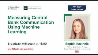 Lecture: “Measuring Central Bank Communication Using Machine Learning”