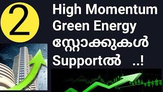 2 Green energy stocks at support price/Share market latest news/wealthy life malayalam/stock to buy