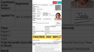 CRACKEDUGC NET JRF QUALIFIED IN HINDI #ugcnet #shorts #ytshorts #gyanadda #shefalimishra