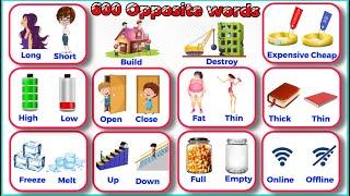 600 Opposite Words / Antonyms In English / Learn English / English Vocabulary…