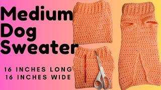 Medium Dog Sweater Crochet Pattern