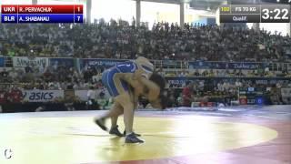 Freestyle Wrestling 70 kg - A.SHABANAU (BLR) vs R.PERVACHUK (UKR) - Tashkent World Championship 2014