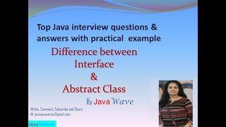 Difference Between Interface And Abstract Class | Core Java Interview Question