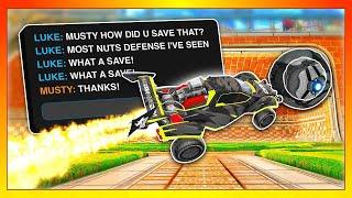 The other team COULD NOT BELIEVE I saved these shots... | SSL 2v2 - Rocket League