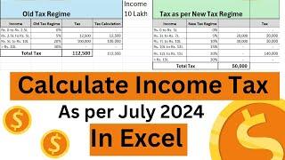 Calculate Income Tax in Excel 2024