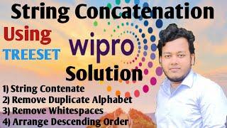 Wipro Coding Questions || String Concatenation Problem Solved using TreeSet || Optimistic Solution