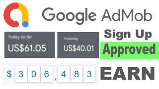 Earn Money From AdMob | AdMob Sign Up And Get 100% Approval