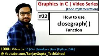 22 Graphics in C | How to use closegraph( ) function using turbo C | by Sanjay Gupta