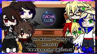 Afton Family + Henry React To The FNAF Lore In A Nutshell | FNAF | Gacha Club - AverageUndead