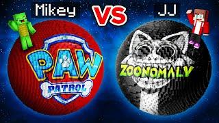 How JJ and Mikey Found Road To ZOONOMALY vs PAW PATROL Planets in Minecraft Maizen!