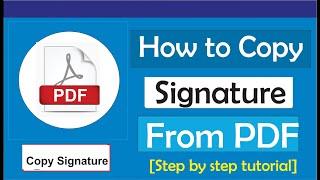 How to Copy Signature in Pdf / How to Copy Signature from Pdf / Copy and Paste Signature in Pdf