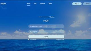 How To Make Website With Modern Login & Register form using HTML,CSS & JavaScript & source code|#css