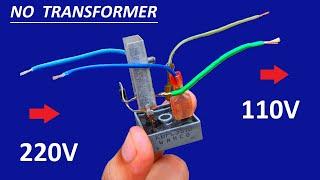 Make 220V AC to 110V DC Motor Supply Circuit without Transformer