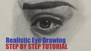 ️ How to Draw a Realistic Eye with Pencils - Step by Step Tutorial for Beginners️ #DrawingTutorial