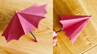 Easy Way To Make Paper Umbrella - Paper Umbrella That Open and Close - Paper Craft