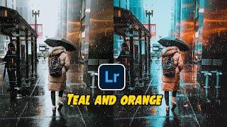 Lightroom orange and teal effect photo editing tutorial in mobile || PRESET download free ||