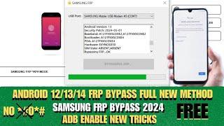 SAMSUNG FRP BYPASS 2024 SAMSUNG ANDROID 11/12/13/14 FRP BYPASS NEW TOOL FREE