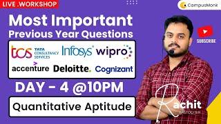 Day 4 -  Live Work Shop | Most Important | Quantitative Aptitude |  Rachit Sir