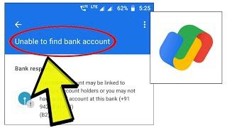 How To Fix Google Pay App Unable to find bank account Problem Solved