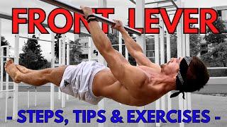 How To FRONT LEVER | Progress, Steps, Tips & Exercises