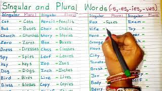 Singular Plural। singular and plural। Plural Words। Singular Plural Words। Exercise Singular Plural