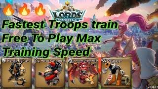 Lords mobile troop training speed | Lords mobile troop training guide