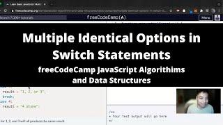 Multiple Identical Options in Switch Statements (Basic JavaScript) freeCodeCamp tutorial