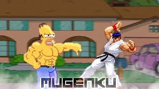 Homer Simpson vs Ryu. Street Fighter MUGEN Multiverse