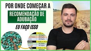 Por onde começar uma RECOMENDAÇÃO DE ADUBAÇÃO