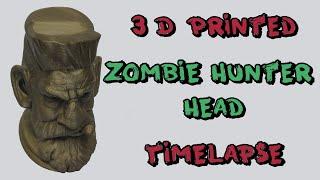 Timelapse - 3D Printed Zombie Hunter Head