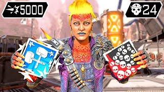 INCREDIBLE MAD MAGGIE 24 KILLS & 5000 DAMAGE (Apex Legends Gameplay)