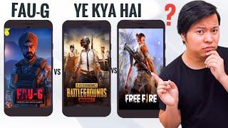 FAUG vs PUBG vs FREE FIRE  Asli Sach 