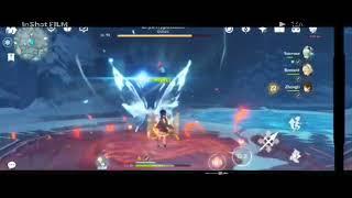 Hutao weapon test, dragon's bane vs blackcliff pole