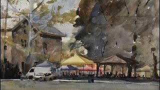 Farmers Market Watercolor: Plein Air Painting Mentality