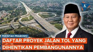 Daftar Proyek Jalan Tol Baru yang Disetop Prabowo