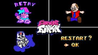 The Best Mario Game Over Screen in FNF (VS Origami King, Waluigi, Jeffy) - Friday Night Funkin'