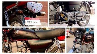 HONDA CD 70CC NEW MODIFICATION & STICKERS | NEW FRONT AND BACK LIGHT DESIGN | ARTICLE ART