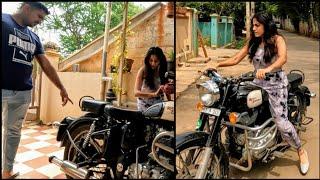 ಮೊದ್ಲು ಗಾಡಿ ಒರ್ಸು, ಆಮೆಲ್ ಓಡ್ಸು!! | TEACHING MY SISTER THE BASICS OF A MOTORCYCLE