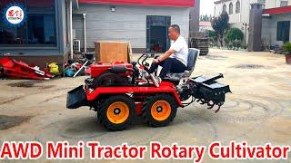 AWD Mini Tractor Rotary Cultivator with Simple Operation