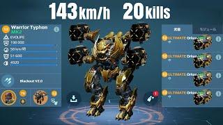 [WR] 143km/h TYPHON w/ Ultimate Orkan - 20kills Gameplay | War Robots Update 10.0