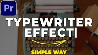 How to Make TYPEWRITER Effect in Premiere Pro