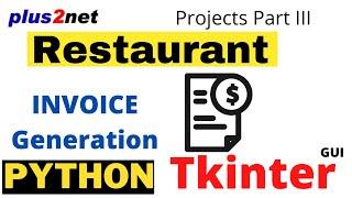 Tkinter Storing product sell with details in table and generate Invoice Restaurant Management system