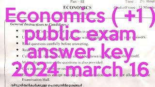 plus one economics public exam answer key 2024