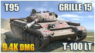 T-100 LT, Grille 15 & T95 • WoT Blitz Gameplay