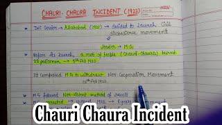 Chauri Chaura Incident (1922)||Handwritten Notes || National Movement||Modern India || An Aspirant !