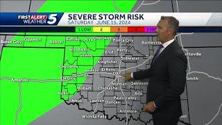 Friday June 14, 2024 Timeline: Severe storms late Saturday