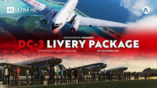 4Simmers - DC-3 Livery Pack | Microsoft Flight Simulator [Official Teaser]